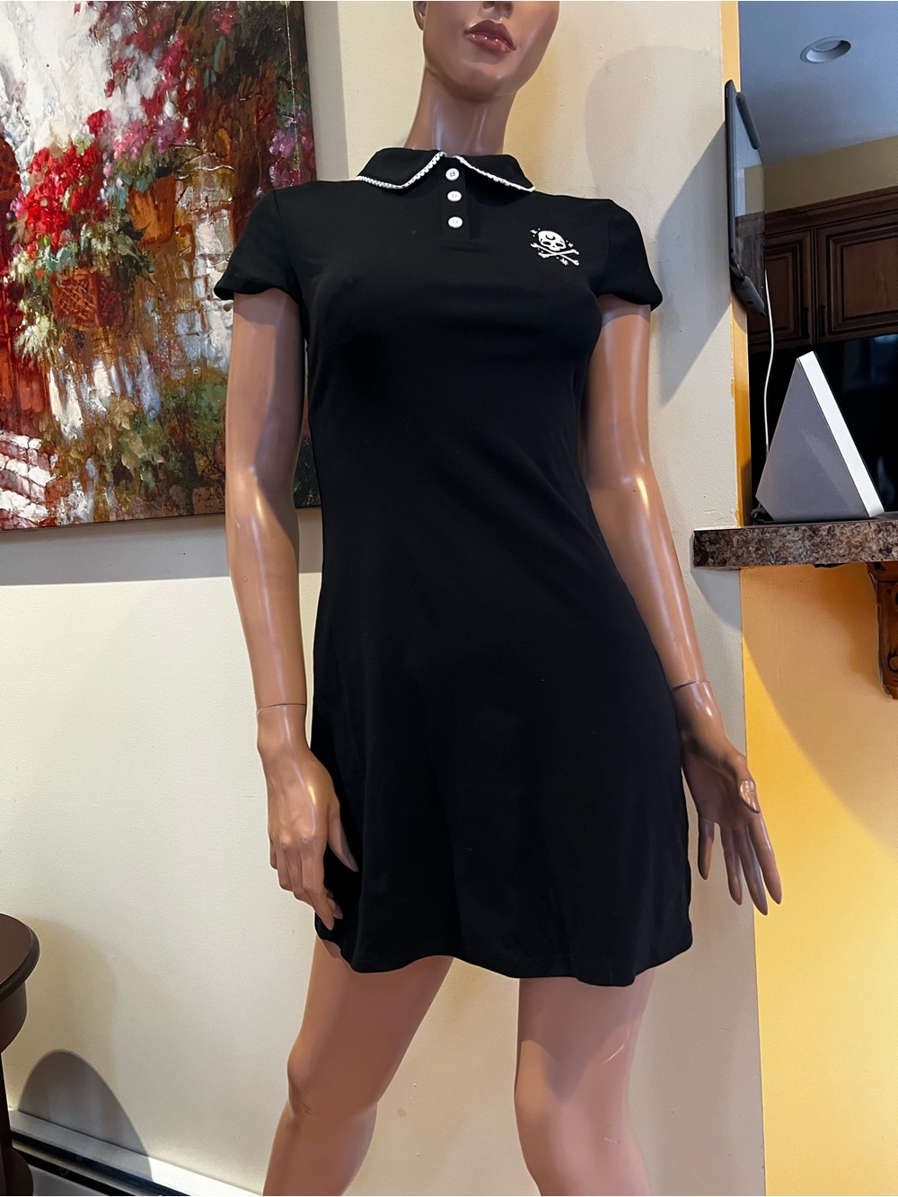 Killstar Wreak Havoc XS Dress nwt mini goth skull & crossbones